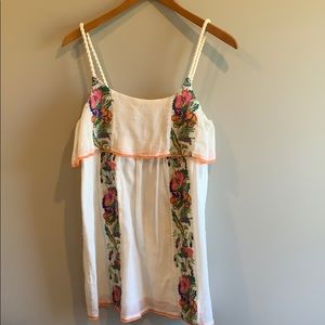 Free People embroidered tank xs